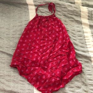 Red halter top